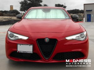 Alfa Romeo Giulia Windshield Sunshade/ Reflector - BlackOut Sunshade - Roll Up Alfa Romeo Giulia Windshield Sunshade/ Reflector - BlackOut Sunshade - Roll Up